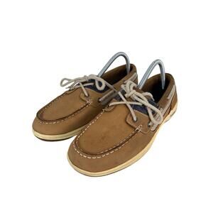 Margaritaville Martinique Womens Leather Boat Shoes Size 9.5 Brown